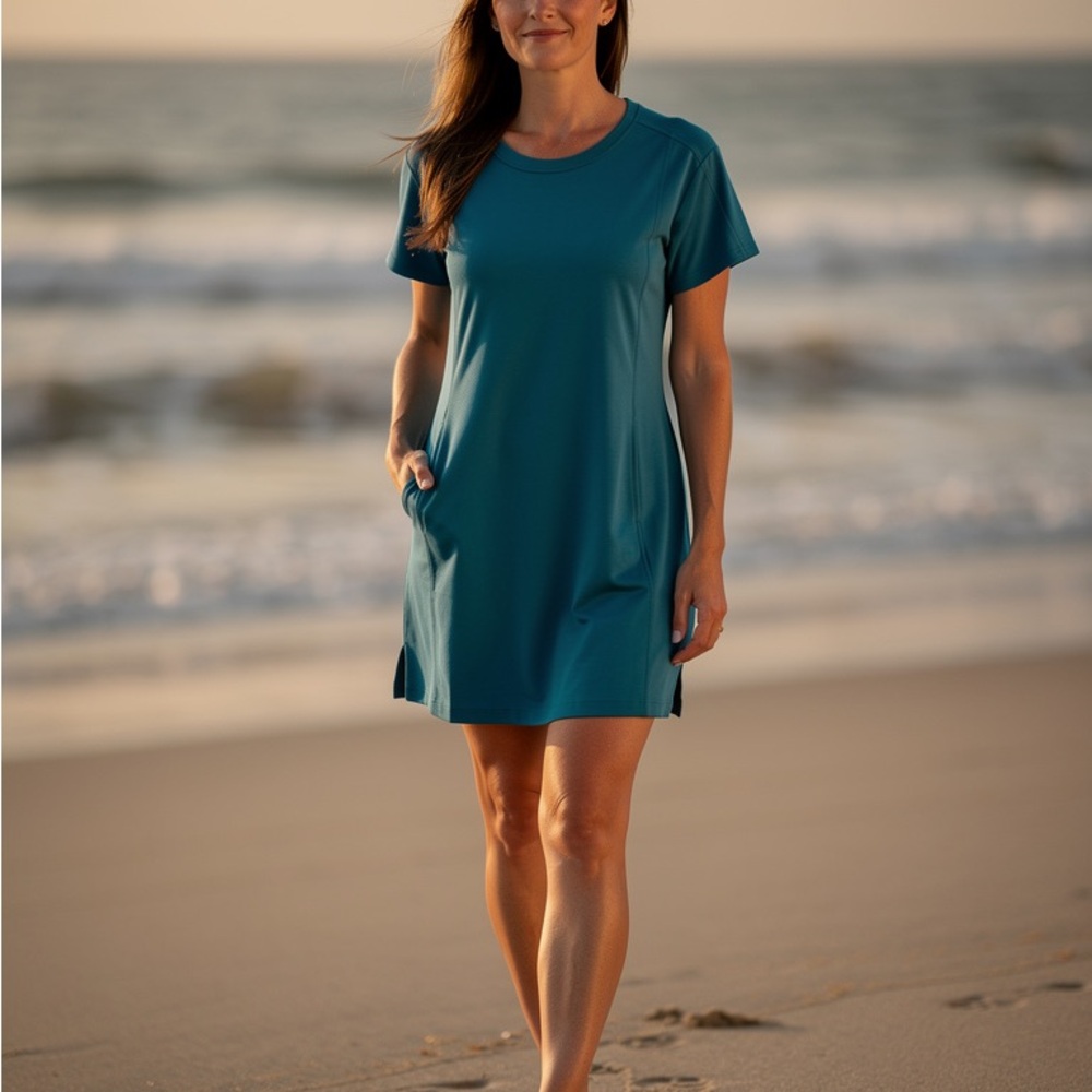 NWT Lou & Grey Ocean Blue T Shirt Dress